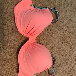 coral swim suit top